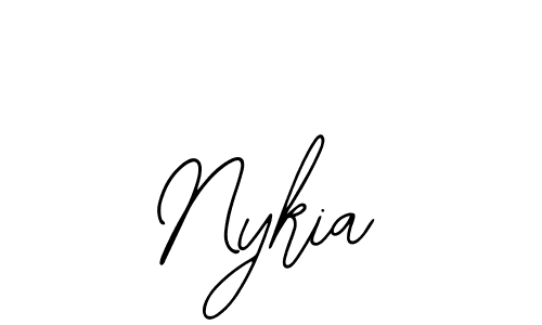 You should practise on your own different ways (Bearetta-2O07w) to write your name (Nykia) in signature. don't let someone else do it for you. Nykia signature style 12 images and pictures png