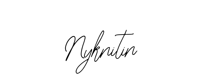 The best way (Bearetta-2O07w) to make a short signature is to pick only two or three words in your name. The name Nyknitin include a total of six letters. For converting this name. Nyknitin signature style 12 images and pictures png