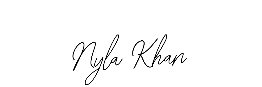 How to make Nyla Khan signature? Bearetta-2O07w is a professional autograph style. Create handwritten signature for Nyla Khan name. Nyla Khan signature style 12 images and pictures png