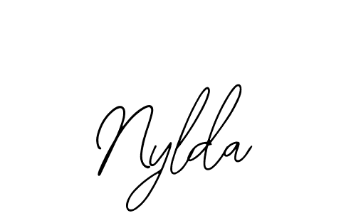 Also You can easily find your signature by using the search form. We will create Nylda name handwritten signature images for you free of cost using Bearetta-2O07w sign style. Nylda signature style 12 images and pictures png