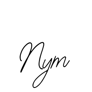 How to make Nym name signature. Use Bearetta-2O07w style for creating short signs online. This is the latest handwritten sign. Nym signature style 12 images and pictures png