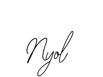 Use a signature maker to create a handwritten signature online. With this signature software, you can design (Bearetta-2O07w) your own signature for name Nyol. Nyol signature style 12 images and pictures png