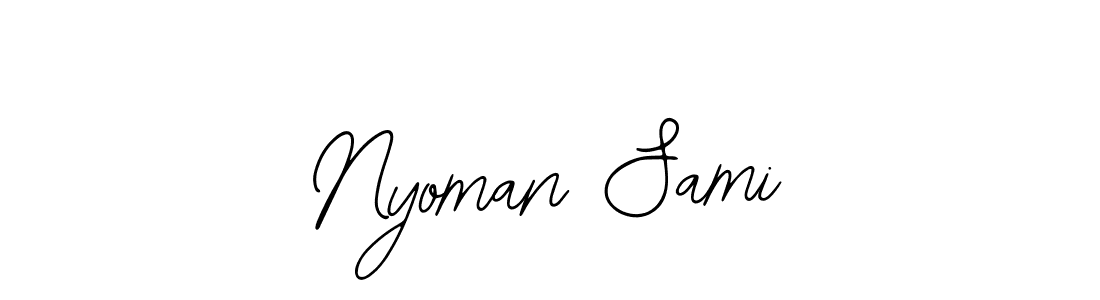 Create a beautiful signature design for name Nyoman Sami. With this signature (Bearetta-2O07w) fonts, you can make a handwritten signature for free. Nyoman Sami signature style 12 images and pictures png