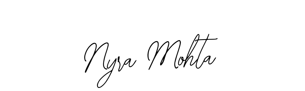 It looks lik you need a new signature style for name Nyra Mohta. Design unique handwritten (Bearetta-2O07w) signature with our free signature maker in just a few clicks. Nyra Mohta signature style 12 images and pictures png