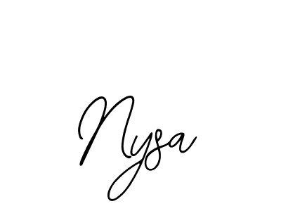 Use a signature maker to create a handwritten signature online. With this signature software, you can design (Bearetta-2O07w) your own signature for name Nysa. Nysa signature style 12 images and pictures png