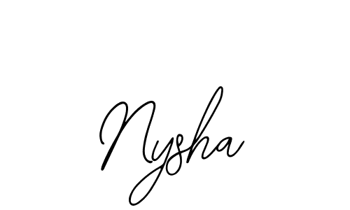 Design your own signature with our free online signature maker. With this signature software, you can create a handwritten (Bearetta-2O07w) signature for name Nysha. Nysha signature style 12 images and pictures png