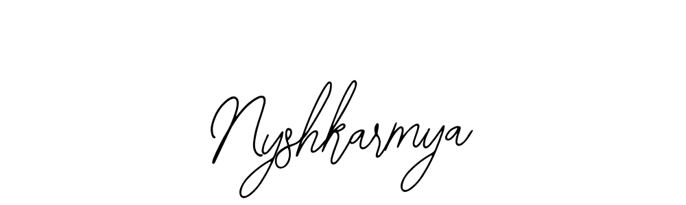 How to Draw Nyshkarmya signature style? Bearetta-2O07w is a latest design signature styles for name Nyshkarmya. Nyshkarmya signature style 12 images and pictures png