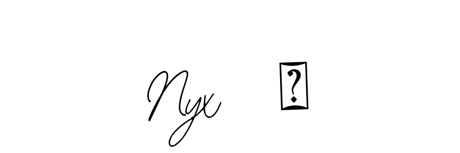 Use a signature maker to create a handwritten signature online. With this signature software, you can design (Bearetta-2O07w) your own signature for name Nyx   ♡. Nyx   ♡ signature style 12 images and pictures png