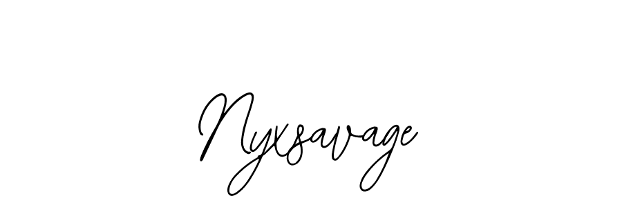 Design your own signature with our free online signature maker. With this signature software, you can create a handwritten (Bearetta-2O07w) signature for name Nyxsavage. Nyxsavage signature style 12 images and pictures png