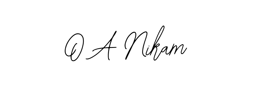 Use a signature maker to create a handwritten signature online. With this signature software, you can design (Bearetta-2O07w) your own signature for name O A Nikam. O A Nikam signature style 12 images and pictures png
