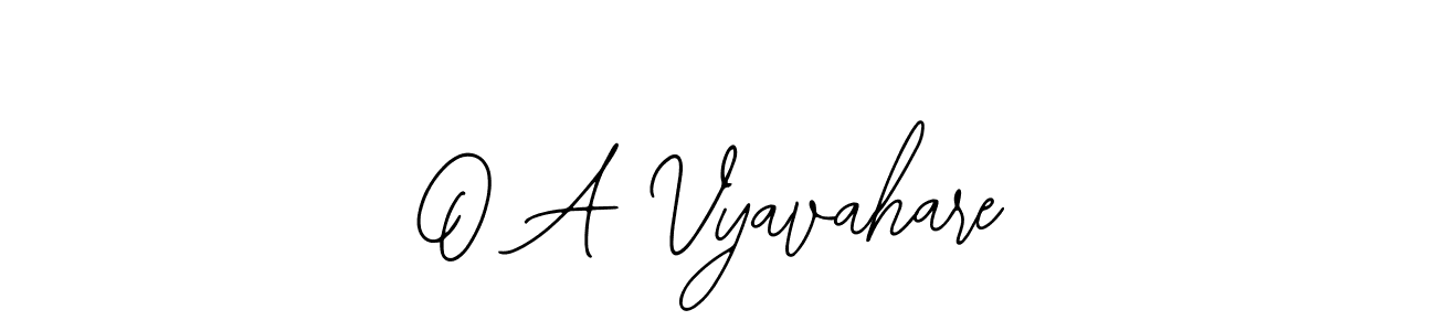 Make a beautiful signature design for name O A Vyavahare. With this signature (Bearetta-2O07w) style, you can create a handwritten signature for free. O A Vyavahare signature style 12 images and pictures png