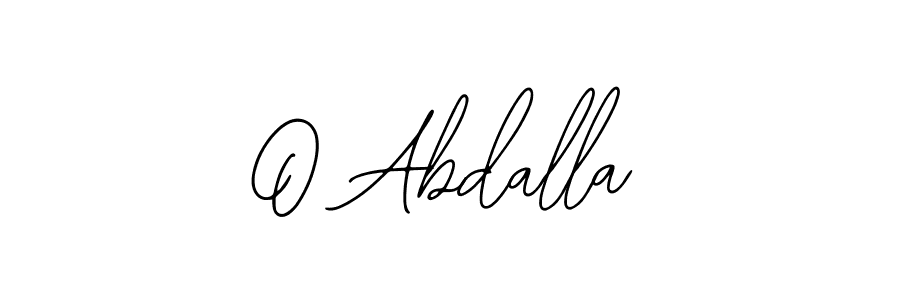 How to make O Abdalla name signature. Use Bearetta-2O07w style for creating short signs online. This is the latest handwritten sign. O Abdalla signature style 12 images and pictures png