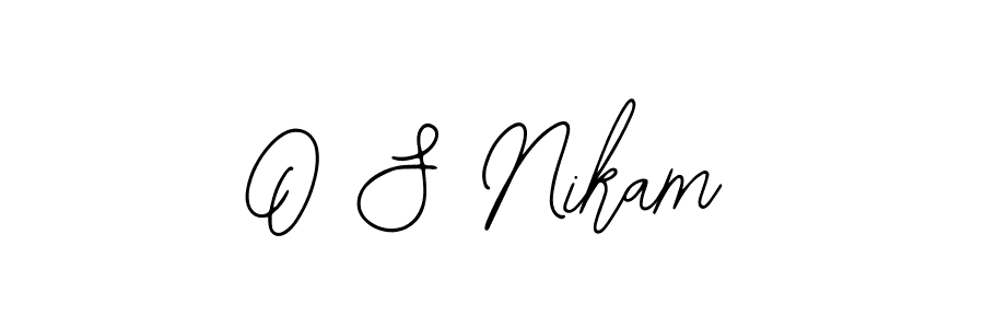 The best way (Bearetta-2O07w) to make a short signature is to pick only two or three words in your name. The name O S Nikam include a total of six letters. For converting this name. O S Nikam signature style 12 images and pictures png