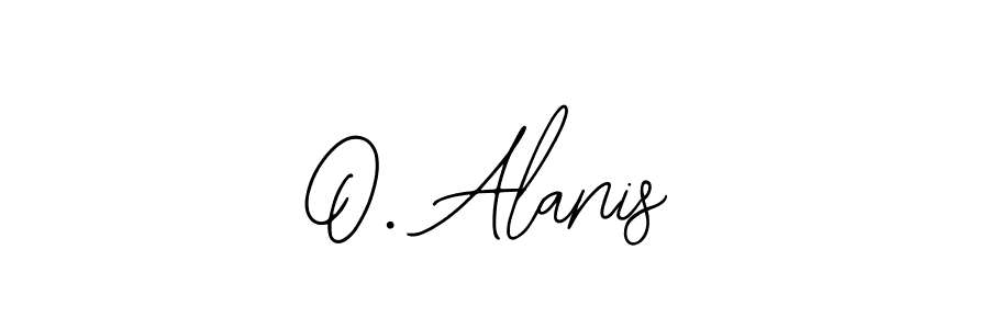 How to make O. Alanis name signature. Use Bearetta-2O07w style for creating short signs online. This is the latest handwritten sign. O. Alanis signature style 12 images and pictures png