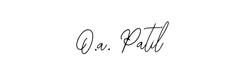 Create a beautiful signature design for name O.a. Patil. With this signature (Bearetta-2O07w) fonts, you can make a handwritten signature for free. O.a. Patil signature style 12 images and pictures png