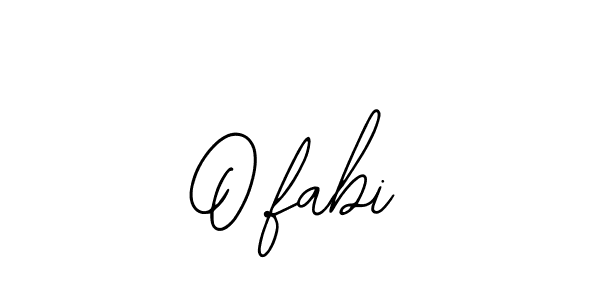 How to make O.fabi name signature. Use Bearetta-2O07w style for creating short signs online. This is the latest handwritten sign. O.fabi signature style 12 images and pictures png