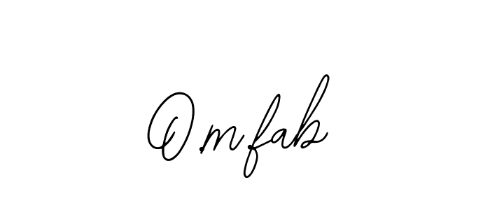 The best way (Bearetta-2O07w) to make a short signature is to pick only two or three words in your name. The name O.m.fab include a total of six letters. For converting this name. O.m.fab signature style 12 images and pictures png