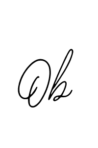 Design your own signature with our free online signature maker. With this signature software, you can create a handwritten (Bearetta-2O07w) signature for name Ob. Ob signature style 12 images and pictures png