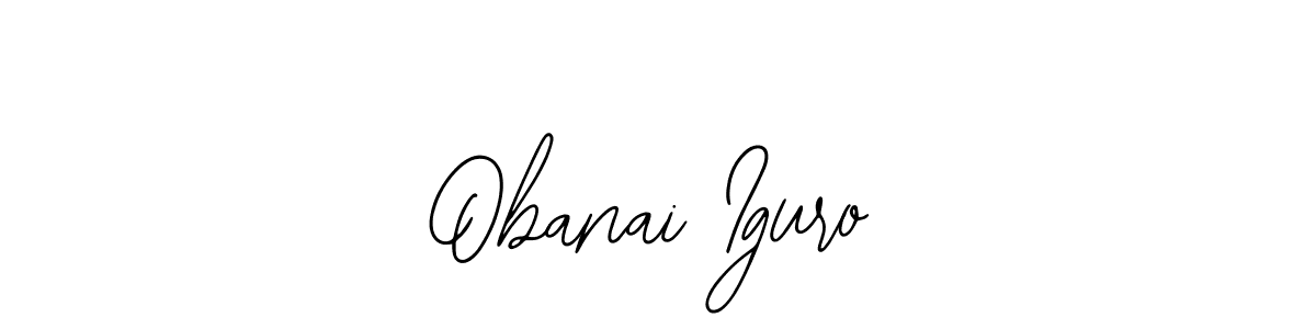 How to make Obanai Iguro name signature. Use Bearetta-2O07w style for creating short signs online. This is the latest handwritten sign. Obanai Iguro signature style 12 images and pictures png