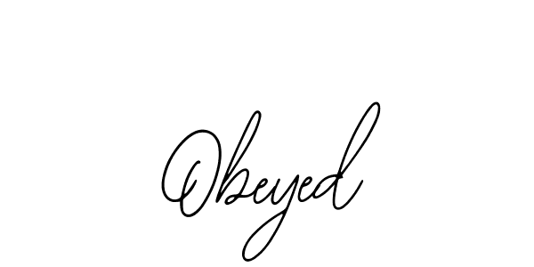 Bearetta-2O07w is a professional signature style that is perfect for those who want to add a touch of class to their signature. It is also a great choice for those who want to make their signature more unique. Get Obeyed name to fancy signature for free. Obeyed signature style 12 images and pictures png