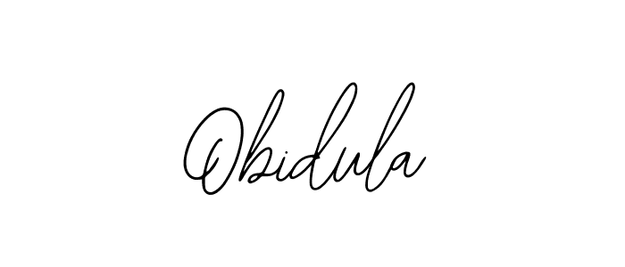 Use a signature maker to create a handwritten signature online. With this signature software, you can design (Bearetta-2O07w) your own signature for name Obidula. Obidula signature style 12 images and pictures png