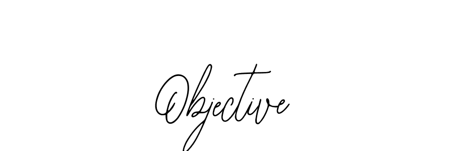 You should practise on your own different ways (Bearetta-2O07w) to write your name (Objective) in signature. don't let someone else do it for you. Objective signature style 12 images and pictures png