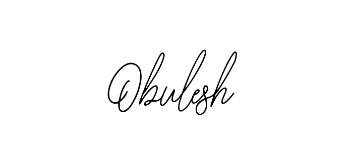 Design your own signature with our free online signature maker. With this signature software, you can create a handwritten (Bearetta-2O07w) signature for name Obulesh. Obulesh signature style 12 images and pictures png