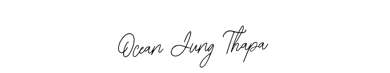 How to make Ocean Jung Thapa name signature. Use Bearetta-2O07w style for creating short signs online. This is the latest handwritten sign. Ocean Jung Thapa signature style 12 images and pictures png