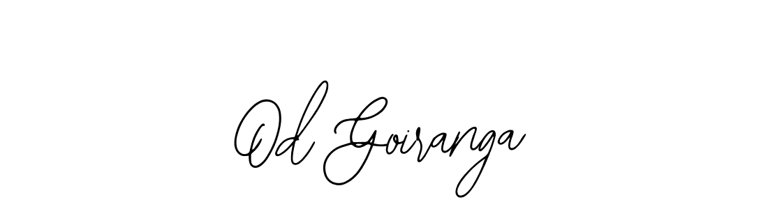 How to make Od Goiranga name signature. Use Bearetta-2O07w style for creating short signs online. This is the latest handwritten sign. Od Goiranga signature style 12 images and pictures png