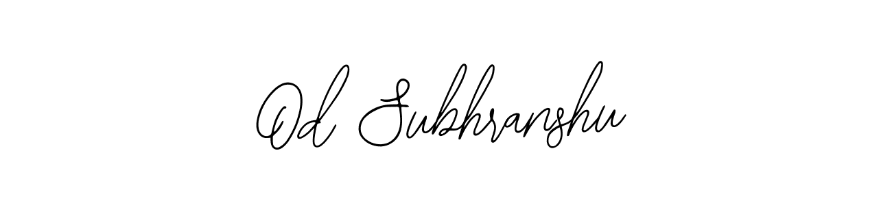 How to make Od Subhranshu name signature. Use Bearetta-2O07w style for creating short signs online. This is the latest handwritten sign. Od Subhranshu signature style 12 images and pictures png