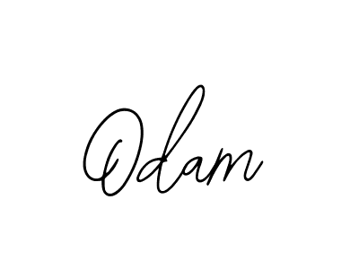 How to make Odam name signature. Use Bearetta-2O07w style for creating short signs online. This is the latest handwritten sign. Odam signature style 12 images and pictures png