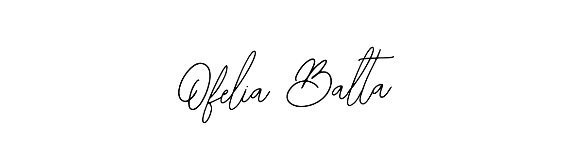 The best way (Bearetta-2O07w) to make a short signature is to pick only two or three words in your name. The name Ofelia Balta include a total of six letters. For converting this name. Ofelia Balta signature style 12 images and pictures png