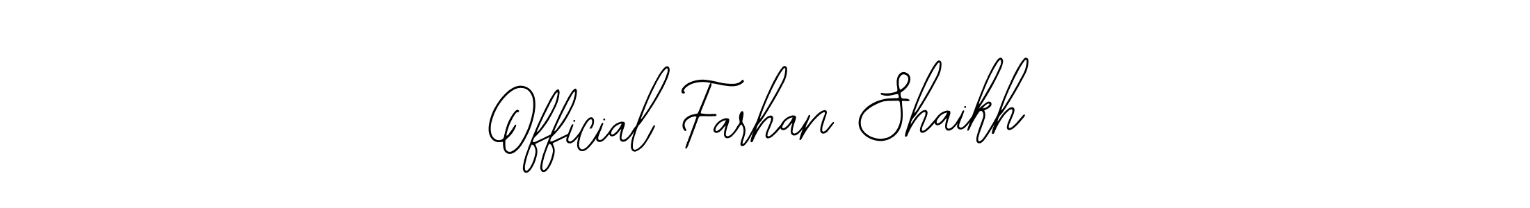 Design your own signature with our free online signature maker. With this signature software, you can create a handwritten (Bearetta-2O07w) signature for name Official Farhan Shaikh. Official Farhan Shaikh signature style 12 images and pictures png