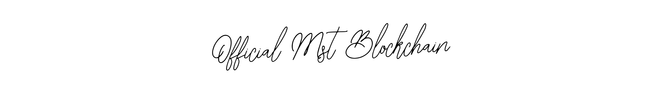 How to make Official Mst Blockchain signature? Bearetta-2O07w is a professional autograph style. Create handwritten signature for Official Mst Blockchain name. Official Mst Blockchain signature style 12 images and pictures png