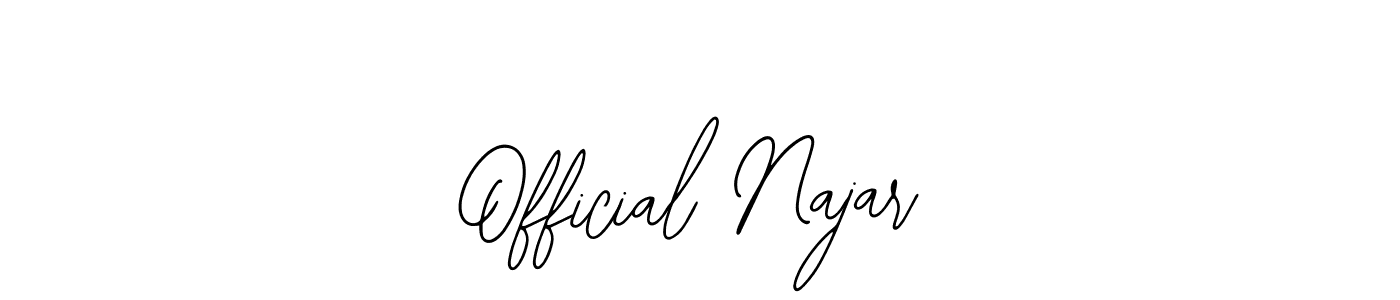 How to make Official Najar signature? Bearetta-2O07w is a professional autograph style. Create handwritten signature for Official Najar name. Official Najar signature style 12 images and pictures png