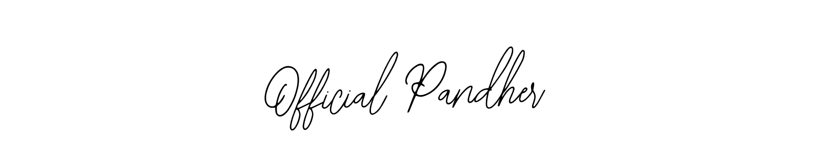 Create a beautiful signature design for name Official Pandher. With this signature (Bearetta-2O07w) fonts, you can make a handwritten signature for free. Official Pandher signature style 12 images and pictures png