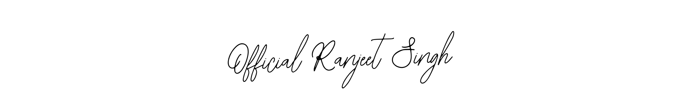 How to make Official Ranjeet Singh name signature. Use Bearetta-2O07w style for creating short signs online. This is the latest handwritten sign. Official Ranjeet Singh signature style 12 images and pictures png