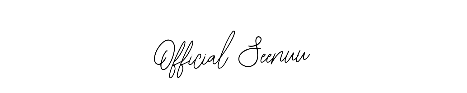 How to make Official Seenuu signature? Bearetta-2O07w is a professional autograph style. Create handwritten signature for Official Seenuu name. Official Seenuu signature style 12 images and pictures png