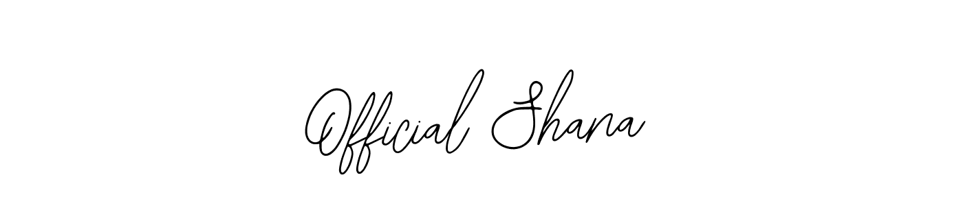 Design your own signature with our free online signature maker. With this signature software, you can create a handwritten (Bearetta-2O07w) signature for name Official Shana. Official Shana signature style 12 images and pictures png