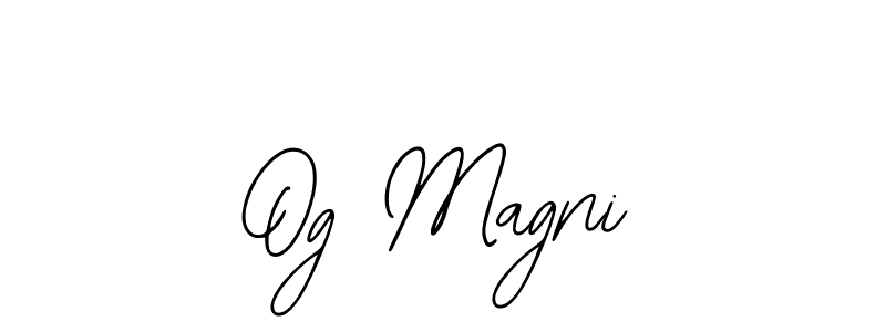 How to Draw Og Magni signature style? Bearetta-2O07w is a latest design signature styles for name Og Magni. Og Magni signature style 12 images and pictures png