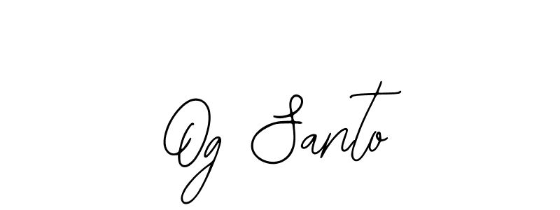 You should practise on your own different ways (Bearetta-2O07w) to write your name (Og Santo) in signature. don't let someone else do it for you. Og Santo signature style 12 images and pictures png