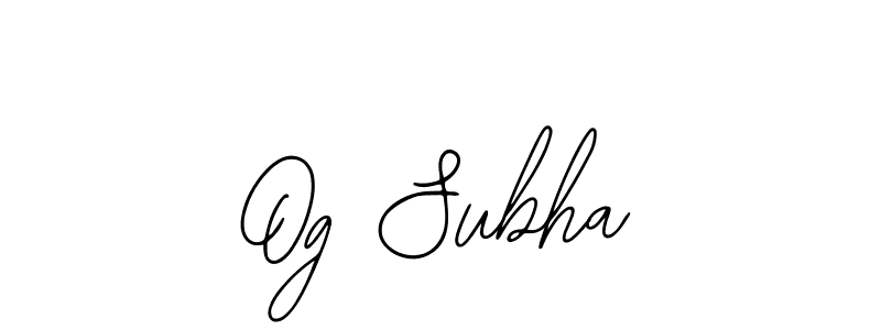 Best and Professional Signature Style for Og Subha. Bearetta-2O07w Best Signature Style Collection. Og Subha signature style 12 images and pictures png