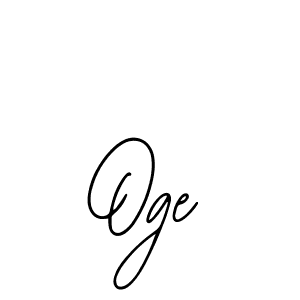 Use a signature maker to create a handwritten signature online. With this signature software, you can design (Bearetta-2O07w) your own signature for name Oge. Oge signature style 12 images and pictures png