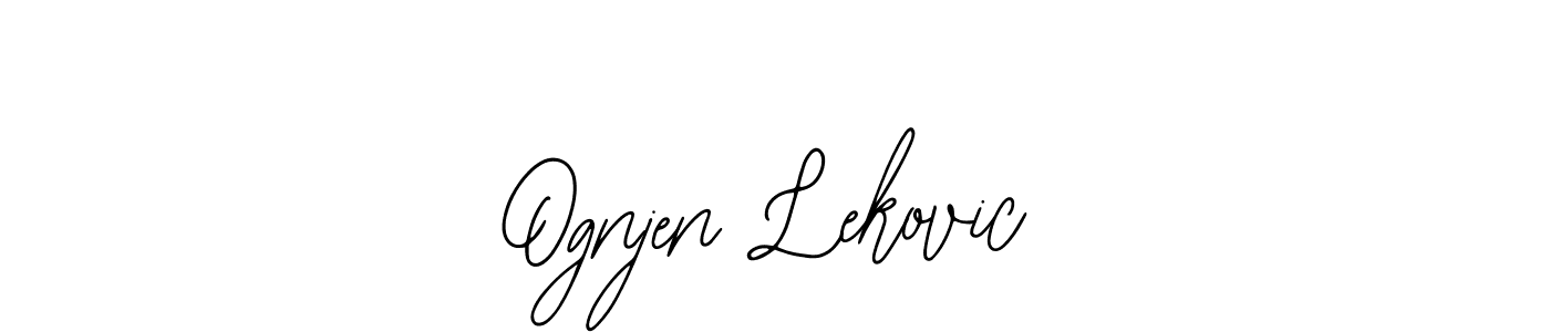 How to make Ognjen Lekovic name signature. Use Bearetta-2O07w style for creating short signs online. This is the latest handwritten sign. Ognjen Lekovic signature style 12 images and pictures png