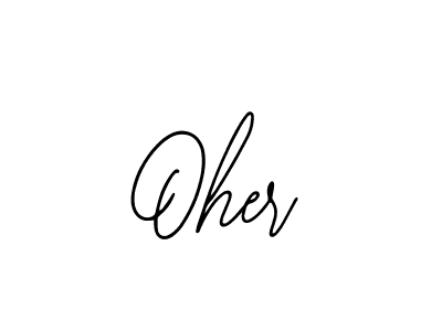 Design your own signature with our free online signature maker. With this signature software, you can create a handwritten (Bearetta-2O07w) signature for name Oher. Oher signature style 12 images and pictures png