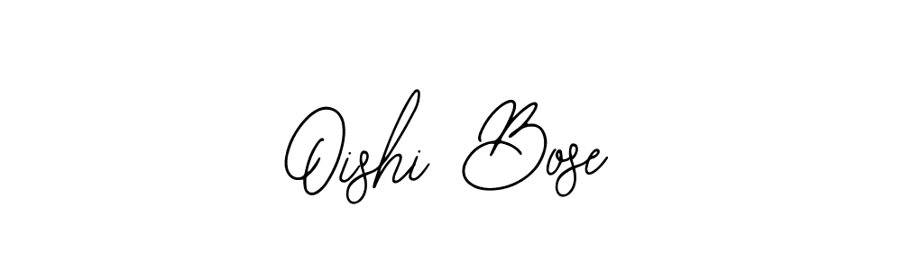 How to make Oishi Bose name signature. Use Bearetta-2O07w style for creating short signs online. This is the latest handwritten sign. Oishi Bose signature style 12 images and pictures png