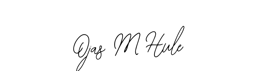 How to make Ojas M Hule name signature. Use Bearetta-2O07w style for creating short signs online. This is the latest handwritten sign. Ojas M Hule signature style 12 images and pictures png