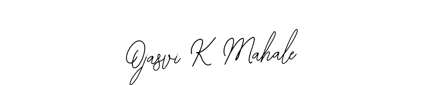 How to make Ojasvi K Mahale name signature. Use Bearetta-2O07w style for creating short signs online. This is the latest handwritten sign. Ojasvi K Mahale signature style 12 images and pictures png