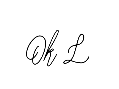 Design your own signature with our free online signature maker. With this signature software, you can create a handwritten (Bearetta-2O07w) signature for name Ok L. Ok L signature style 12 images and pictures png