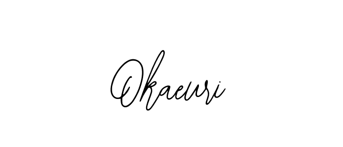 Design your own signature with our free online signature maker. With this signature software, you can create a handwritten (Bearetta-2O07w) signature for name Okaeuri. Okaeuri signature style 12 images and pictures png